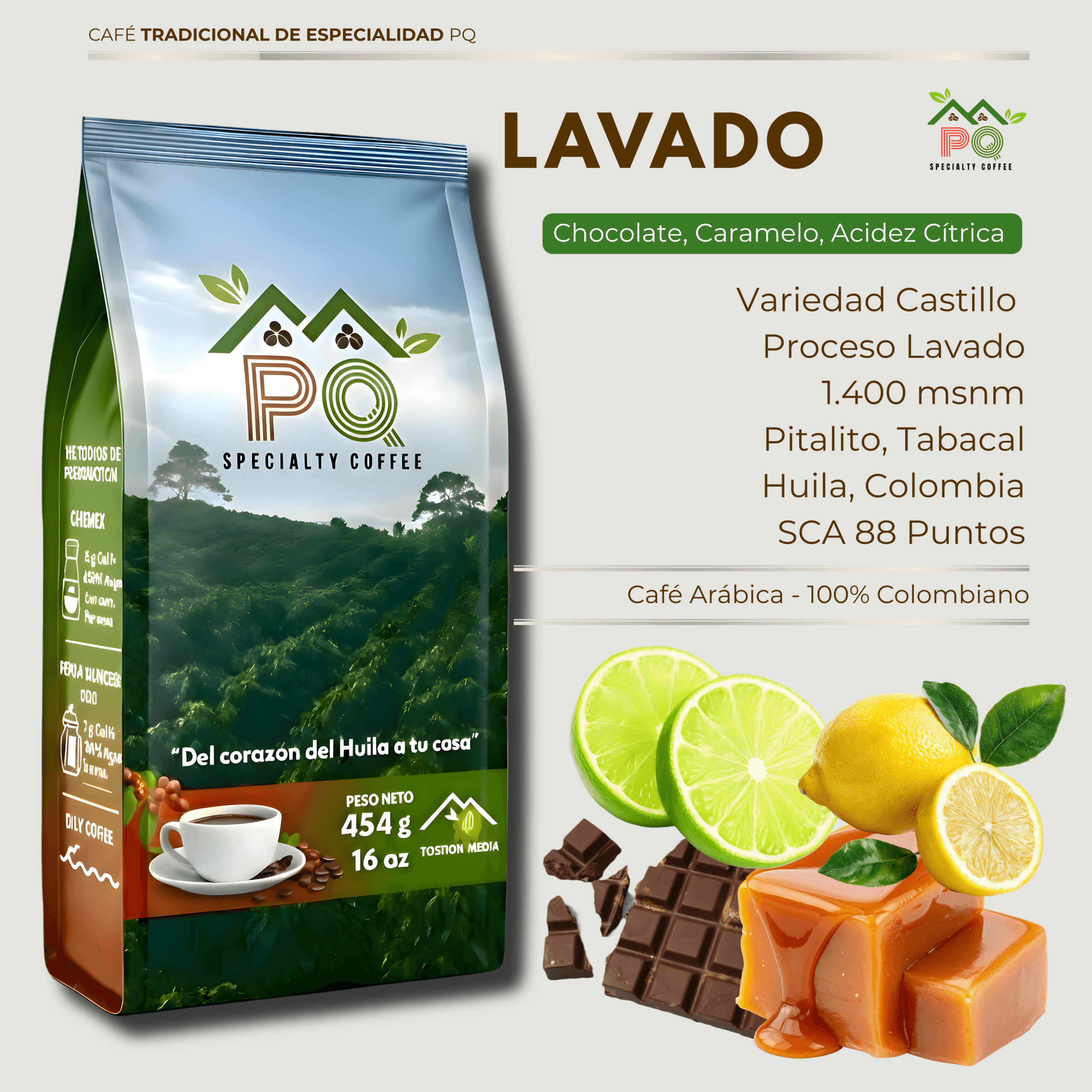 Café de especialidad del Huila Casa PQ